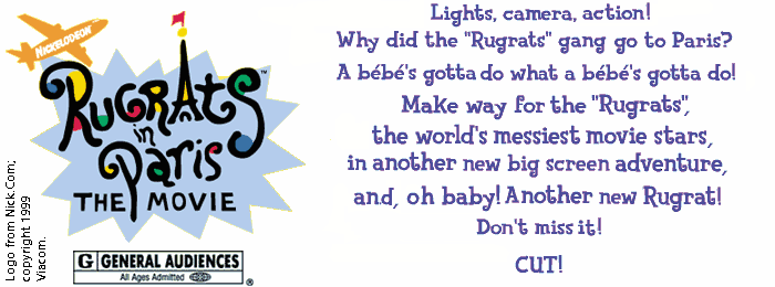 Rugrats In Paris -- The Sequel To The Rugrats Movie [Rated "G"]